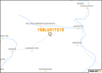 map of Yablunytsya