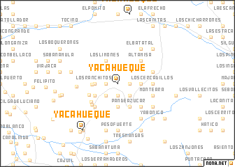 map of Yacahueque