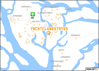 map of Yacht Club Estates