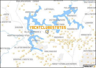 map of Yacht Club Estates