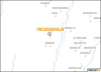 map of Yacunda Vieja