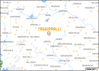 map of Yādgīrpalli