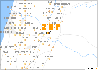 map of Yad H̱anna