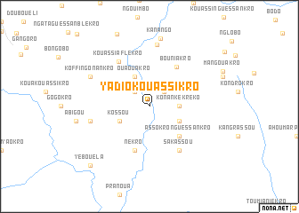 map of Yadio-Kouassikro