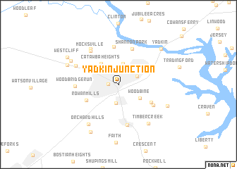 map of Yadkin Junction