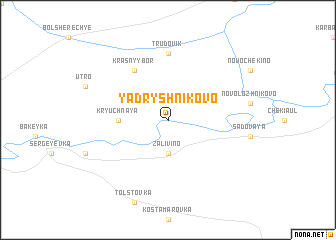 map of Yadryshnikovo