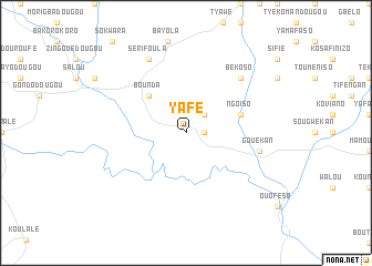 map of Yafé