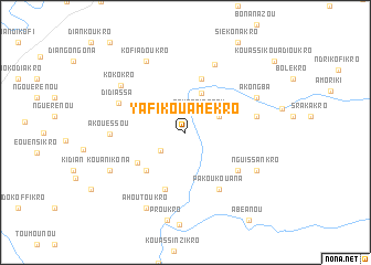 map of Yafi-Kouamékro