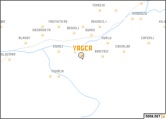 map of Yağca