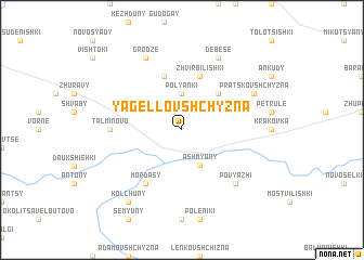 map of Yagellovshchyzna