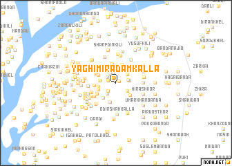 map of Yāghi Mīr Ādam Kalla