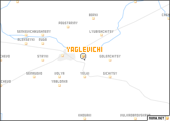 map of Yaglevichi