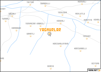 map of Yağmurlar