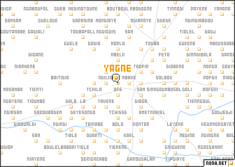 map of Yagne