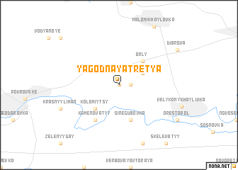 map of Yagodnaya Tretʼya