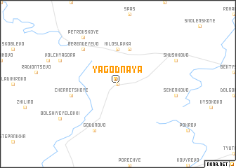 map of Yagodnaya