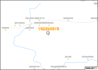 map of Yagodnaya