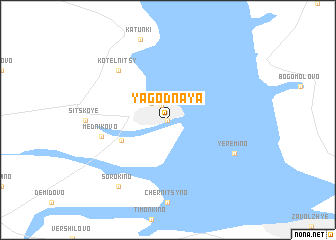 map of Yagodnaya