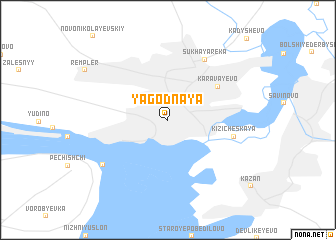 map of Yagodnaya