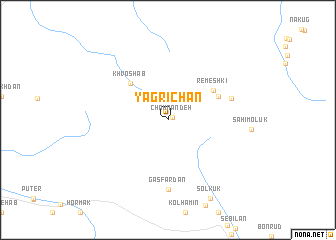 map of Yagrī Chān