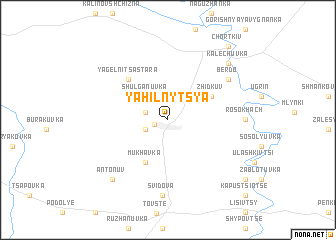 map of Yahilʼnytsya