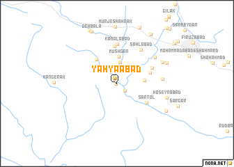 map of Yaḩyáābād