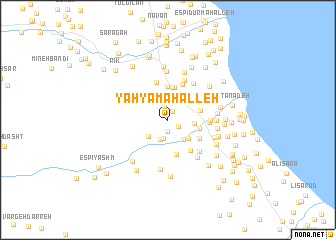 map of Yaḩyá Maḩalleh