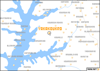 map of Yakakoukro