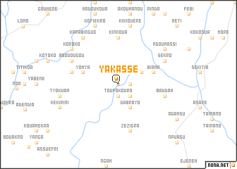 map of Yakassé