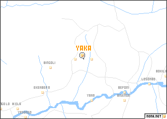 map of Yaka