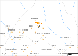 map of Yaka