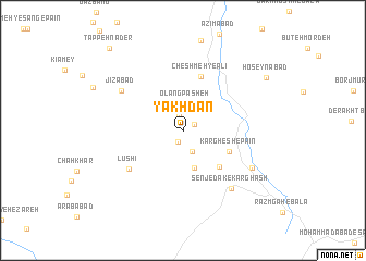 map of Yakhdān