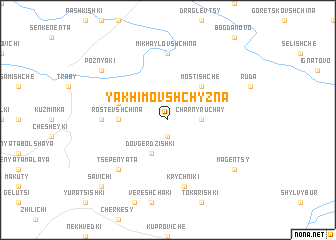 map of Yakhimovshchyzna