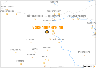 map of Yakhnovshchina