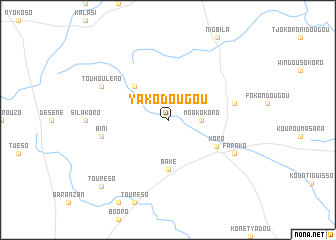 map of Yakodougou