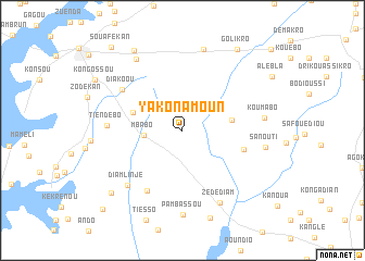 map of Yakonamoun