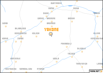 map of Yakoné