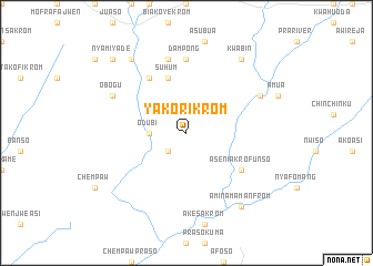 map of Yakorikrom