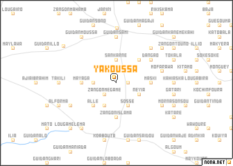 map of Yakoussa