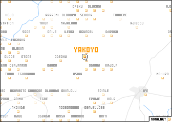 map of Yakoyo