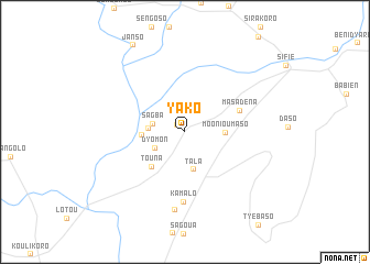 map of Yako