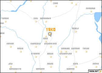 map of Yako