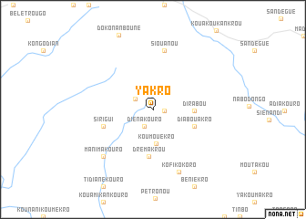 map of Yakro