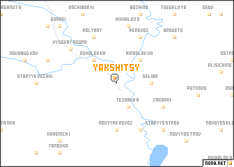 map of Yakshitsy