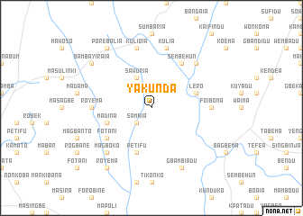 map of Yakunda