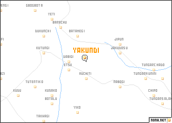 map of Yakundi
