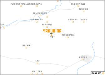 map of Yakunina