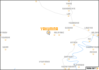 map of Yakunina