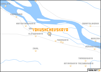 map of Yakushchevskaya