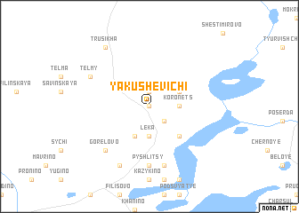 map of Yakushevichi